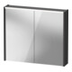 Duravit Miroir LED D-Code 2.0 m prise 2 T, lumière avant, 80x70x14,8 cm, graphite mat-1