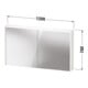 Duravit Miroir LED D-Code 2,0 m Prise 2 T, lumière frontale, 120x70x14,8 cm, blanc brillant-3