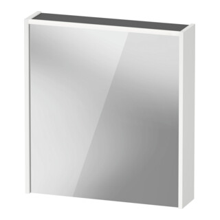 Duravit Miroir LED D-Code 2.0 m Prise 65x70x5 cm, lumière haut, droite, blanc mat