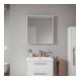 Duravit Miroir LED D-Code 2.0 m Prise 65x70x5 cm, lumière haut, droite, blanc mat