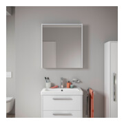 Duravit Miroir LED D-Code 2.0 m Prise 65x70x5 cm, lumière haut, gauche, blanc mat-4