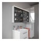 Duravit Miroir LED D-Code 2.0 m Prise 65x70x5 cm, lumière haut, gauche, blanc mat