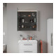 Duravit Miroir LED D-Code 2.0 m Prise 65x70x5 cm, lumière haut, gauche, blanc mat
