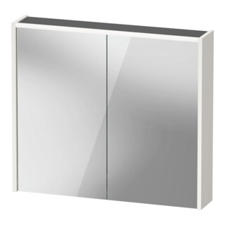 Duravit Miroir LED D-Code 2.0 m SD T E 2 portes, éclairage frontal, 80x70x14,8 cm, blanc brillant