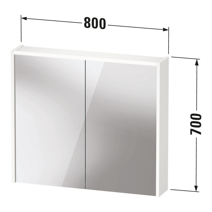 Duravit Miroir LED D-Code 2.0 m SD T E 2 T, éclairage f ob, 80x70x14,8 cm, graphite mat