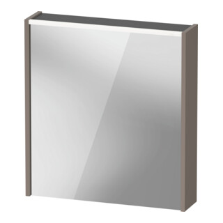 Duravit Miroir LED D-Code 2.0 m SD T E 65x70x5 cm, éclairage à gauche, basalt mat