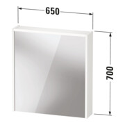 Duravit Miroir LED D-Code 2.0 m SD T E 65x70x5 cm, éclairage à gauche, basalt mat-3