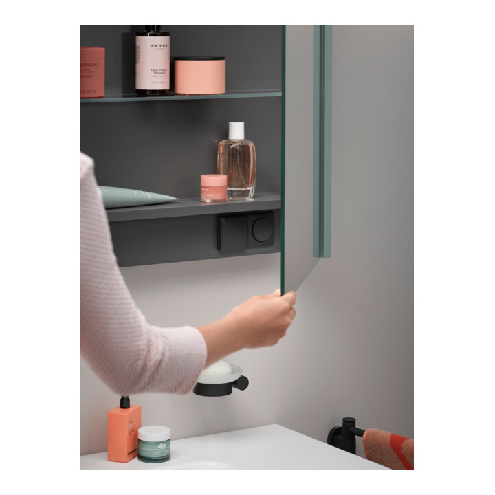 Duravit Miroir LED D-Code 2.0 m SD T E 65x70x5cm, éclairage f ob, gauche, vert fjord mat