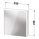 Duravit Miroir LED D-Code 2.0 m SD T E 65x70x5cm, éclairage oblique, droite, basalte mat-3