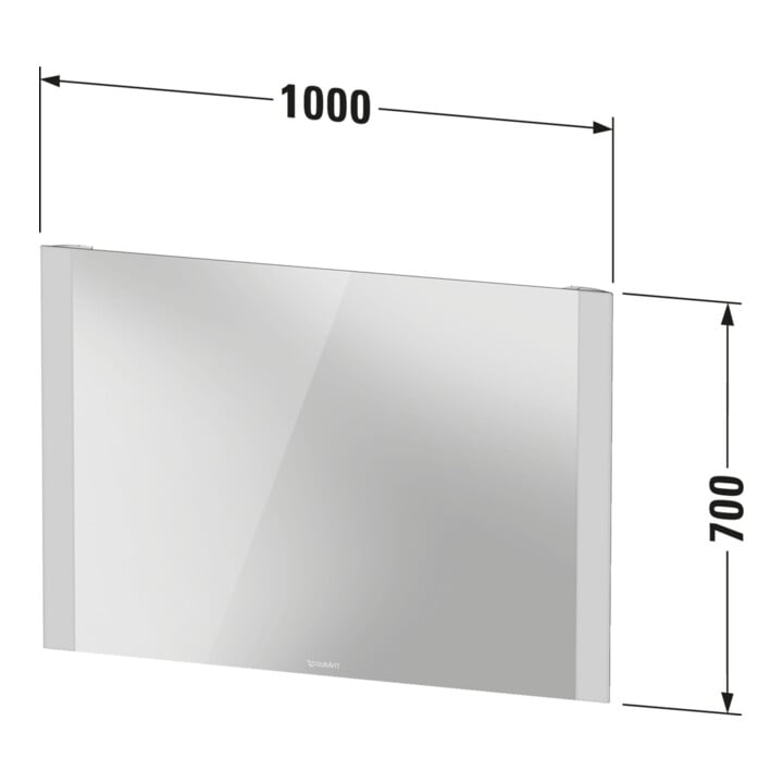 Duravit Miroir lumineux Best 100x70x3,4 cm, 37 W, LED, blanc