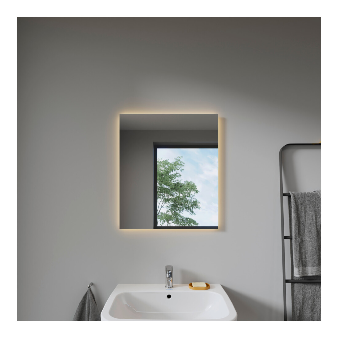 Duravit Miroir lumineux Best 60x70x3,3 cm, 40 W, LED, blanc