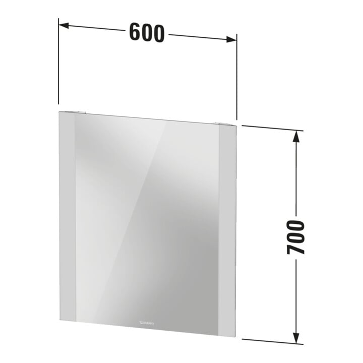Duravit Miroir lumineux Best 60x70x3,4 cm, 31 W, LED, blanc