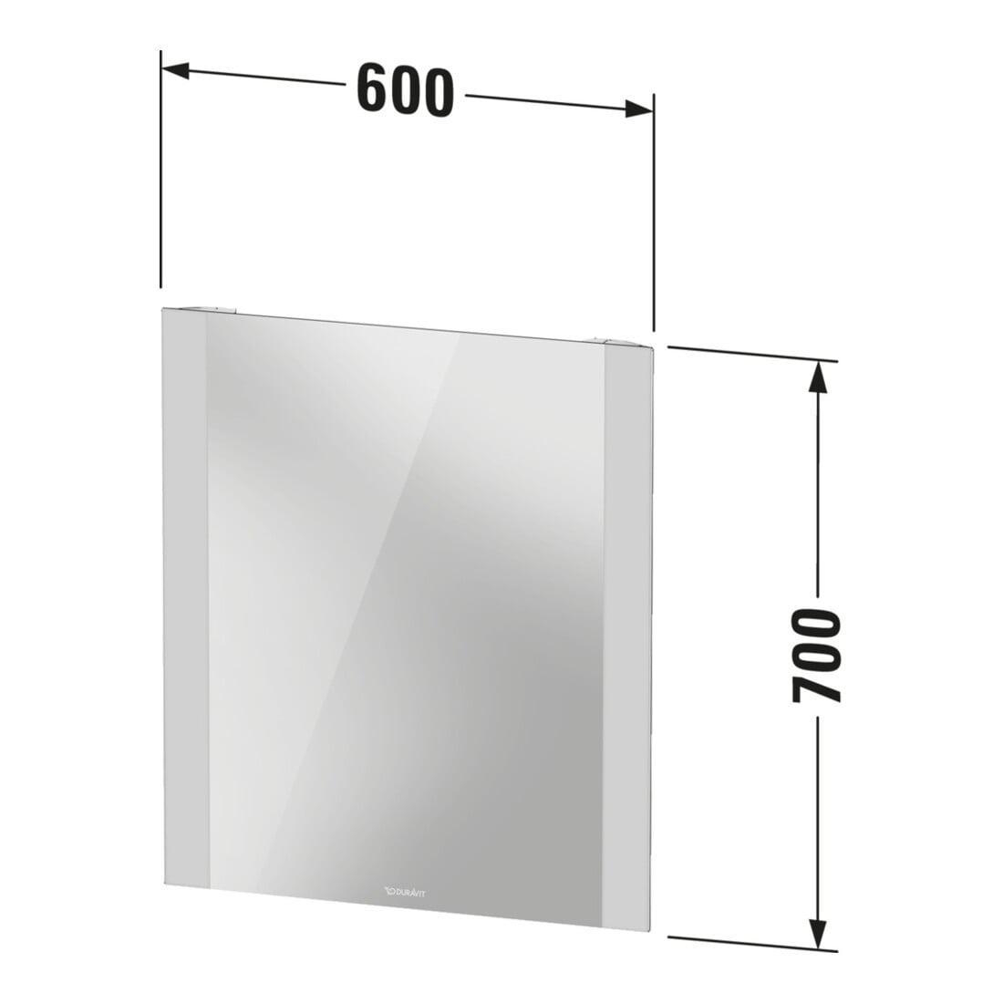 Duravit Miroir lumineux Best 60x70x3,4 cm, 31 W, LED, blanc