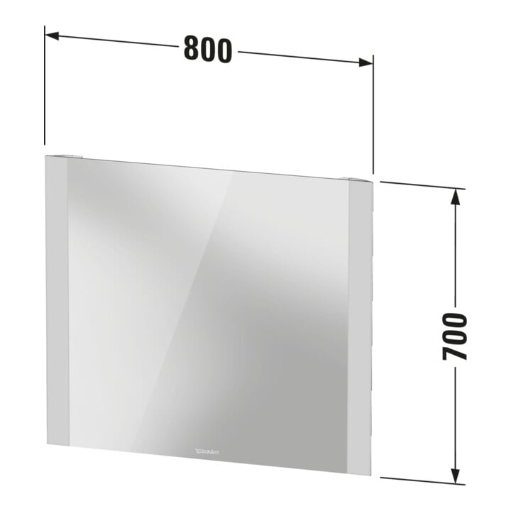 Duravit Miroir lumineux Best 80x70x3,4 cm, 34 W, LED, blanc
