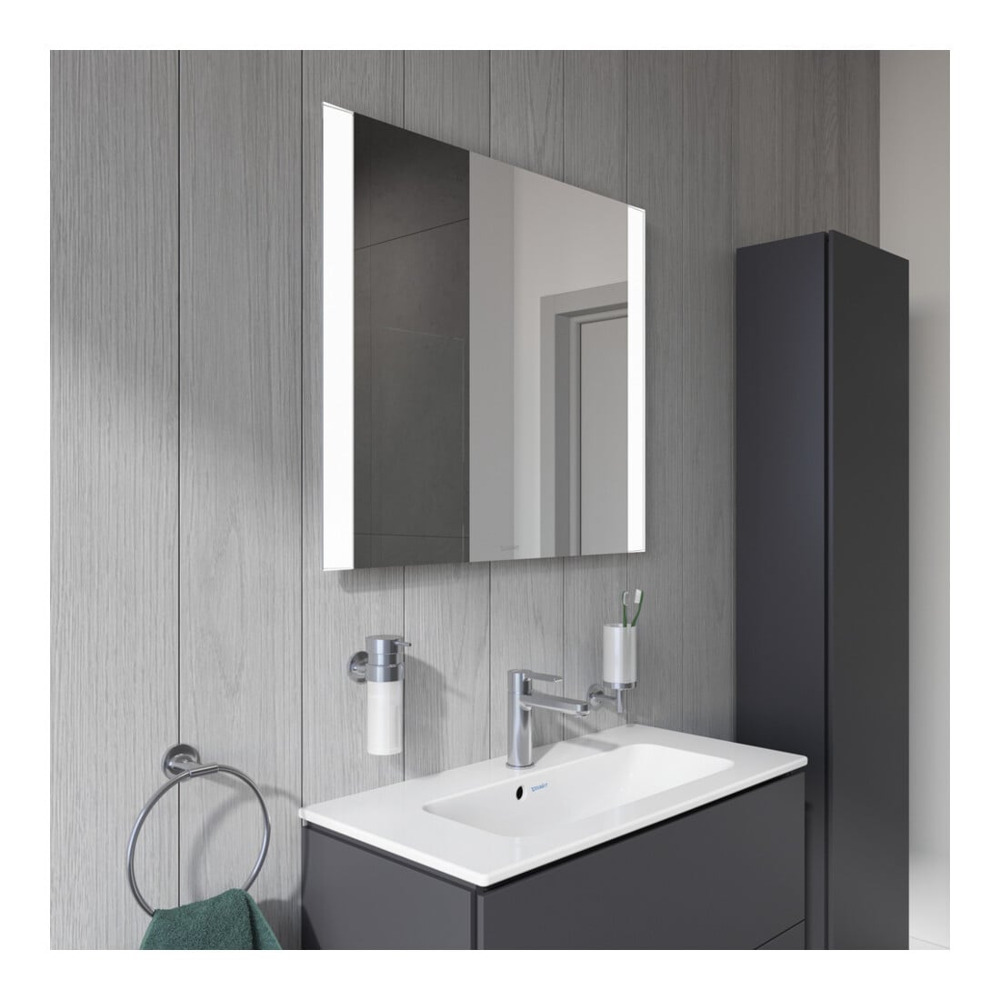 Duravit Miroir lumineux Best 80x70x3,4 cm, 34 W, LED, blanc