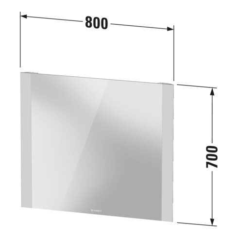 Duravit Miroir lumineux Best 80x70x3,4 cm, 34 W, LED, blanc
