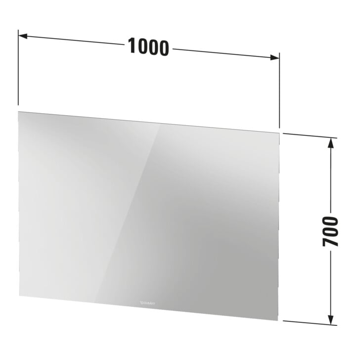 Duravit Miroir lumineux Better 100x70x3,3 cm, 52 W, LED, blanc
