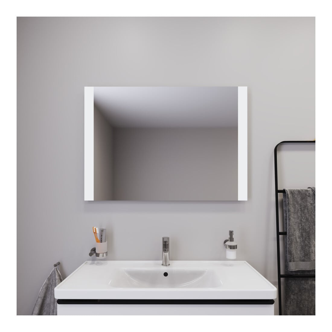 Duravit Miroir lumineux Better 100x70x3,4 cm, 22 W, LED, blanc