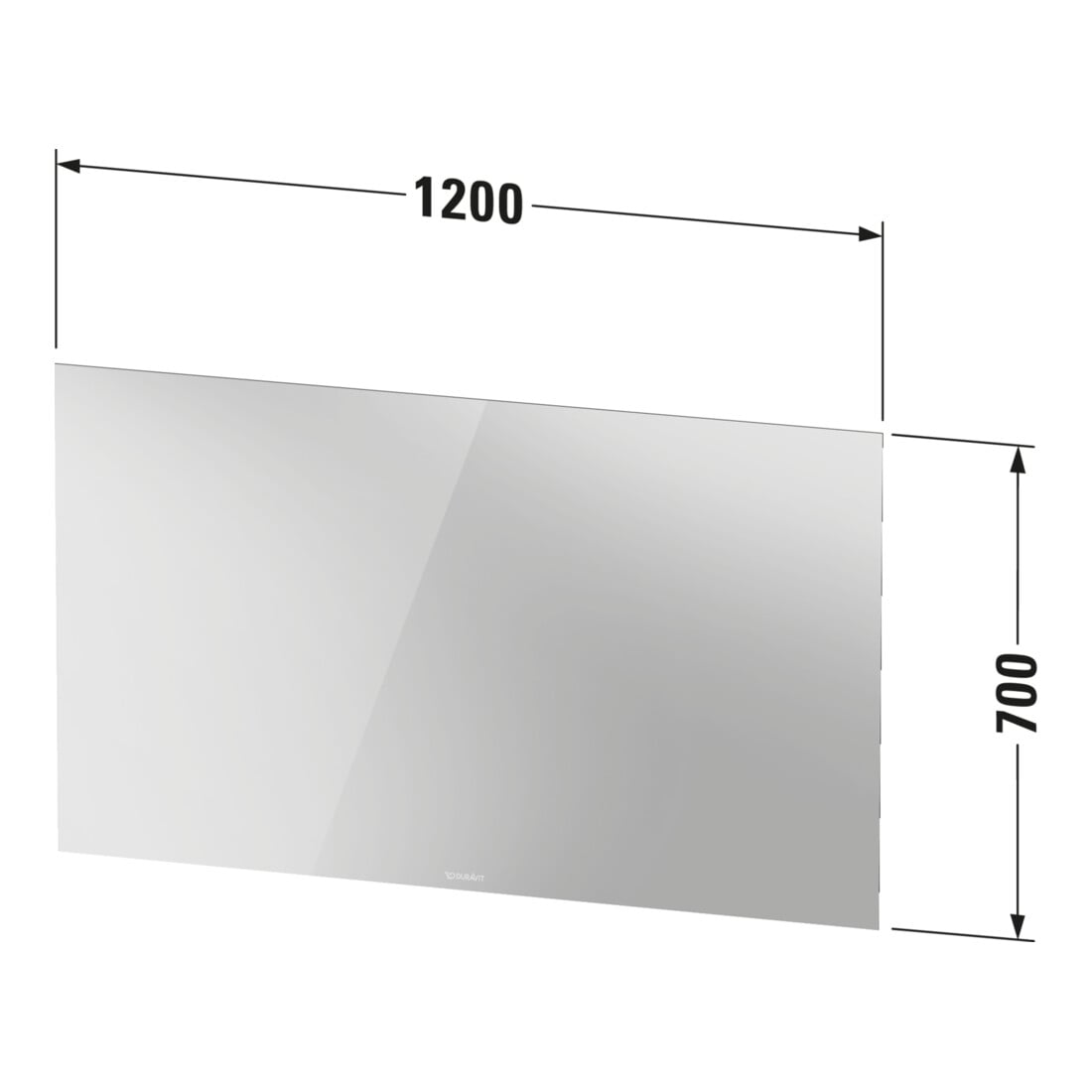 Duravit Miroir lumineux Better 120x70x3,3 cm, 58 W, LED, blanc
