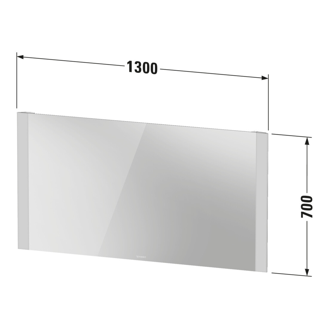 Duravit Miroir lumineux Better 130x70x3,4 cm, 22 W, LED, blanc