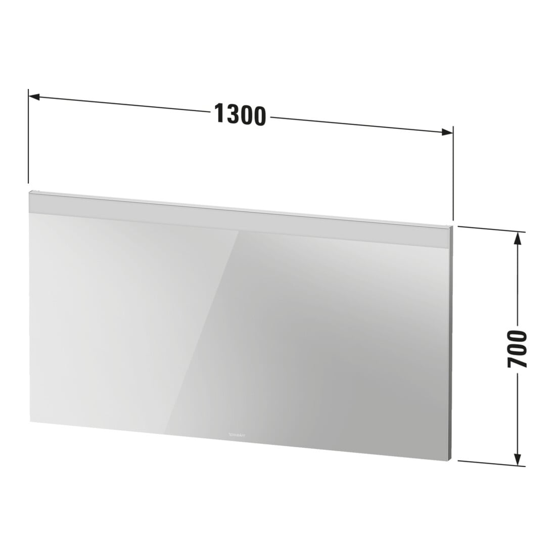 Duravit Miroir lumineux Better 130x70x3,5 cm, 20 W, LED, blanc