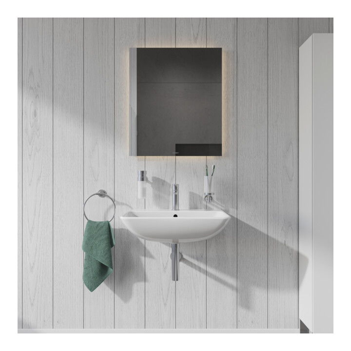 Duravit Miroir lumineux Better 60x70x3,3 cm, 40 W, LED, blanc