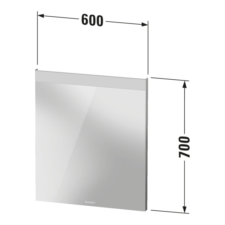 Duravit Miroir lumineux Better 60x70x3,5 cm, 9 W, LED, blanc