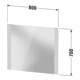 Duravit Miroir lumineux Better 80x70x3,4 cm, 22 W, LED, blanc