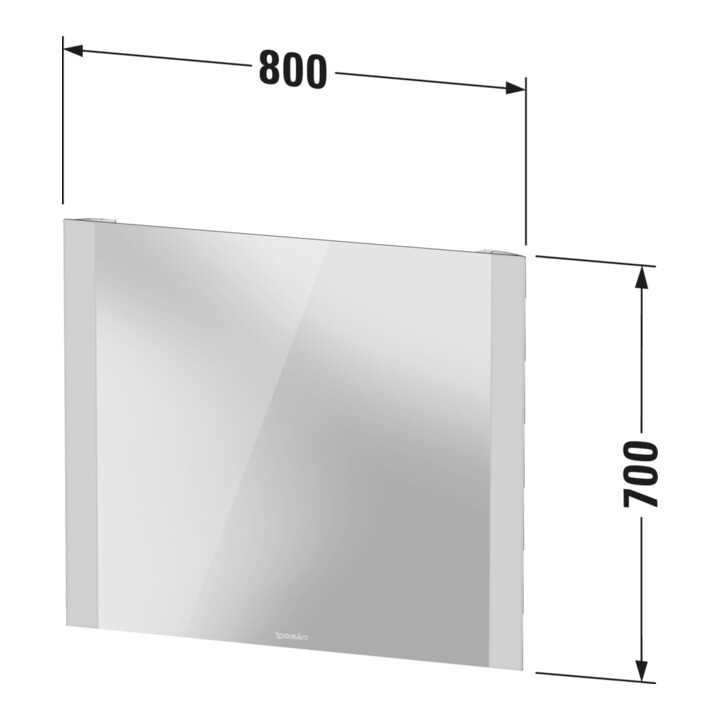 Duravit Miroir lumineux Better 80x70x3,4 cm, 22 W, LED, blanc