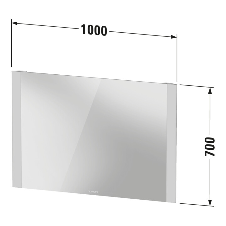 Duravit Miroir lumineux Good 100x70x3,4 cm, 22 W, LED, blanc