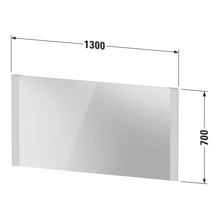 Duravit Miroir lumineux Good 130x70x3,4 cm, 22 W, LED, blanc