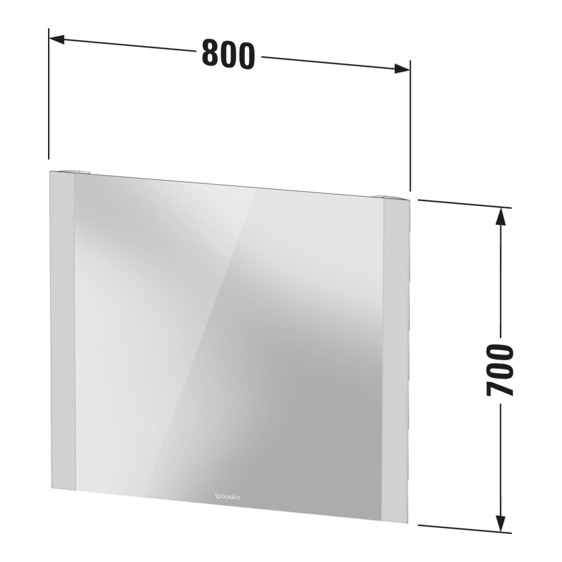 Duravit Miroir lumineux Good 80x70x3,4cm, 22 W, LED, blanc