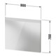 Duravit Miroir lumineux Good 80x70x3,5 cm, 13 W, LED, blanc