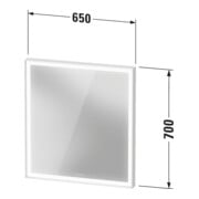 Duravit Miroir lumineux LED avec capteur blanc L-Cube 65x70x6,7 cm, 23W, dimmable-3