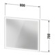 Duravit Miroir lumineux LED avec capteur blanc L-Cube 80x70x6,7 cm, 24W, gris, capteur, dimmable, wd