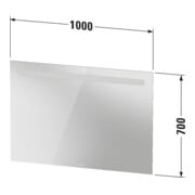 Duravit Miroir lumineux No.1 100x3,5x70 cm, 11 W, LED, zone lumineuse supérieure-3