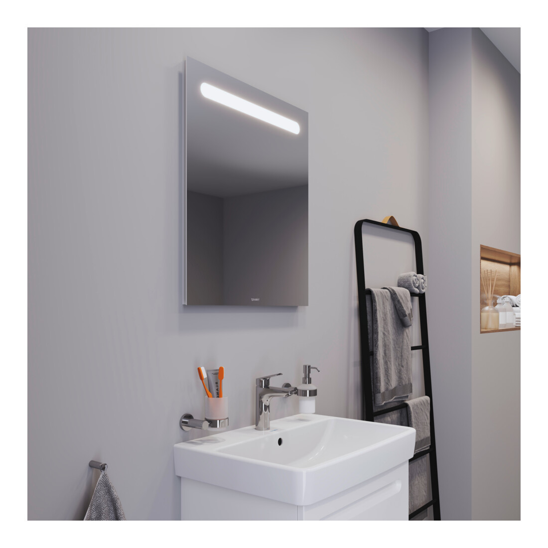 Duravit Miroir lumineux No.1 60x3,5x70cm, 5 Watt, LED, zone lumineuse supérieure