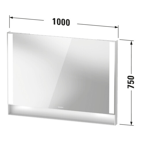 Duravit Miroir lumineux Qatego 100x75x6,5 cm, 29 W, graphite mat