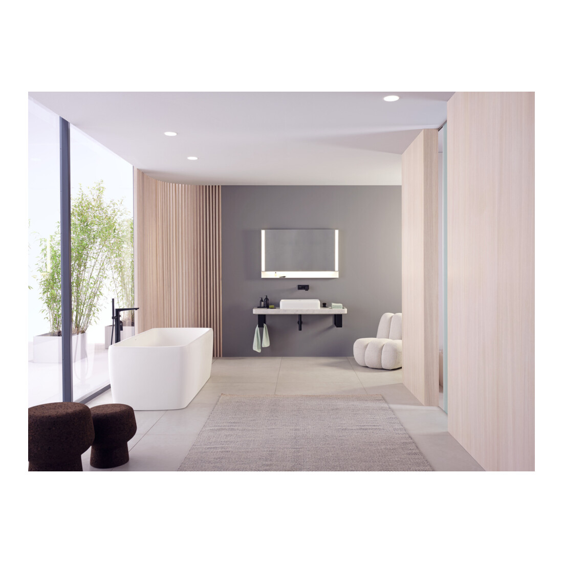 Duravit Miroir lumineux Qatego 120x75x6,5 cm, 32 W, blanc mat