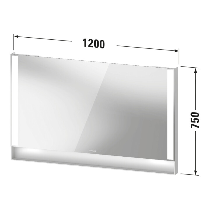 Duravit Miroir lumineux Qatego 120x75x6,5 cm, 32 W, blanc mat
