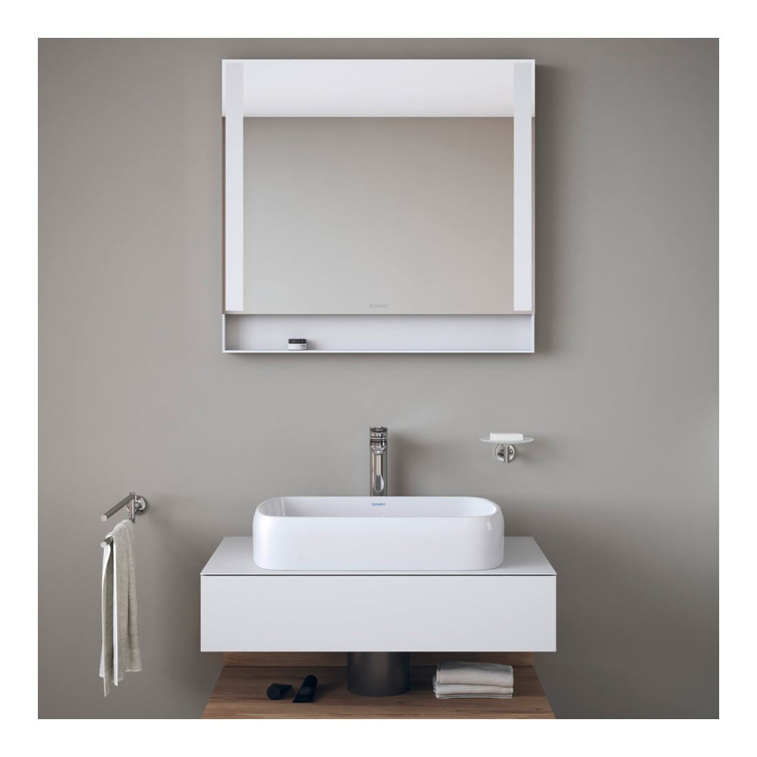 Duravit Miroir lumineux Qatego 80x75x6,5 cm, 26 W, blanc mat