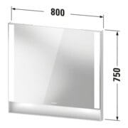 Duravit Miroir lumineux Qatego 80x75x6,5 cm, 26 W, blanc mat-5