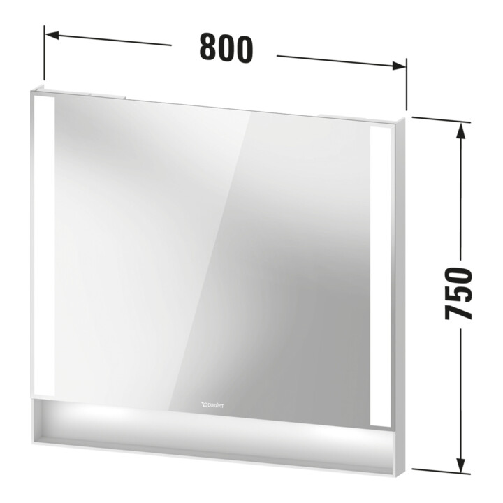 Duravit Miroir lumineux Qatego 80x75x6,5 cm, 26 W, blanc mat