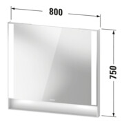 Duravit Miroir lumineux Qatego 80x75x6,5 cm, 26 W, graphite mat-3