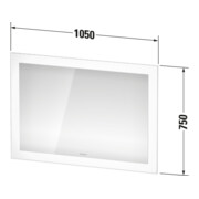 Duravit Miroir lumineux White Tulip 105x75x5 cm, 47 W, version App, LED, blanc-3