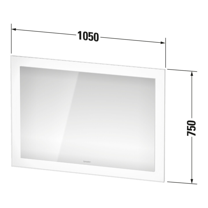 Duravit Miroir lumineux White Tulip 105x75x5 cm, 47 W, version App, LED, blanc