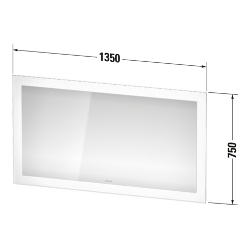 Duravit Miroir Sensor Version White Tulip 75x135x5 cm, avec éclairage