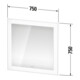 Duravit Miroir Sensor Version White Tulip 75x75x5 cm, avec éclairage-5