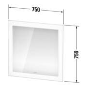 Duravit Miroir Sensor Version White Tulip 75x75x5 cm, avec éclairage-5