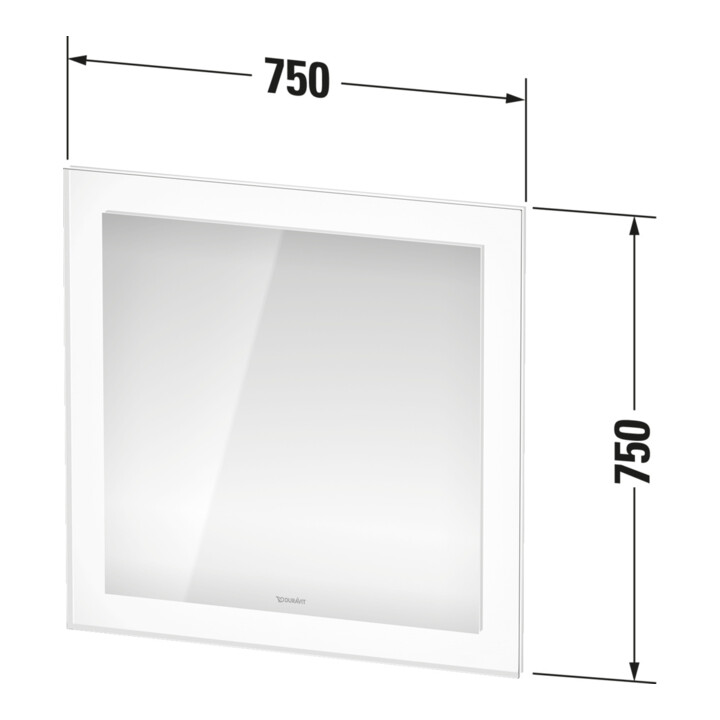 Duravit Miroir Sensor Version White Tulip 75x75x5 cm, avec éclairage